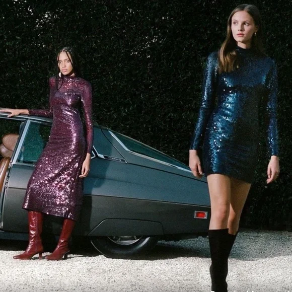 Staud Sequin Liza Mini Dress NWOT - Picture 6 of 15